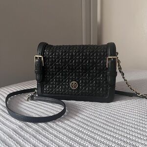 ✨Tory Burch Black Embossed Bryant Crossbody Bag✨
